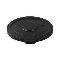 55 GALLON GARBAGE CAN LID, BLACK