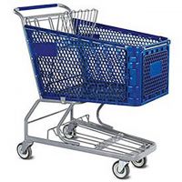 PLASTIC SHOPPING CART 6.3 CU. FO