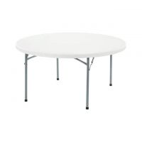 FOLDING ROUND PLASTIC TABLE, 60"