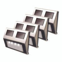 4 Solar Deck Lights - S/Steel