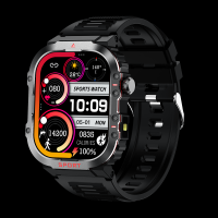 Smartwatch for Men, 2.01'' High-Definition Touch Screen, 1ATM Waterproof, LED Flashlight, Compass, Bluetooth Call, Sport Fitness Tracker Watch, Compatible with Android &amp;amp; iOS