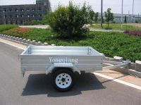 single axle box trailer with galvanized finish