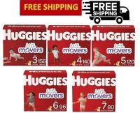 Huggies Baby Diapers - Baby All Sizes 1, 2, 3, 4, 5, 6