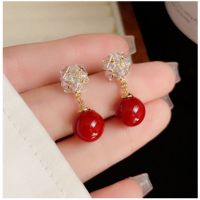 light luxury fashion micro-paved square diamond earrings