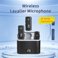 Wireless Lapel Microphones Recording Videos Vlog Broadcasting Noise Cancelling