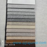 1USD 180GSM SGS Report Cheap solid polyester linen furniture recliner upholstery fabric