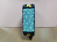 OEM Fashion Denim fabric zipper polyester multi-layer school stationary stitched zip pencil case for kids 