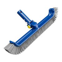 Pool Brush with Rotatable Handle, 17.5&quot; Pool Brush Head for Inground Pools, Above-Ground &amp; Vinyl Pools, Heavy-Duty Pool Brushes for Cleaning Pool Walls