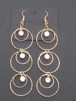 Gold triple hoop earring