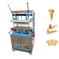 Automatic Waffle Ice Cream Cone Making Machine Waffle Cup Crispy Cone Maker
