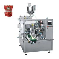 Automatic Doypack Premade Pouch Feed Liquid Pickup Open Fill Seal Packing Machine