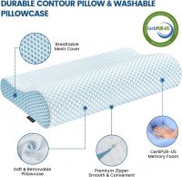 Orthopedic Curved Vertebra Neck Pain Relief B-Shaped Cervical Contour Anti-Snoring Sleeping Bed Memory Foam Pillow