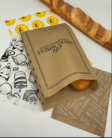 bottom-gusseted oil-proof paper bag