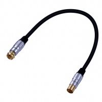F Male to TV 9.5 Female Closed Circuit Cable for Cable TV, F-Type RF Cable, Signal TV Cable for High-Definition Video Set-Top Box 