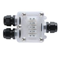 IP68 Transparent Three-way Waterproof Junction Box, Street Light Junction Box, Plastic Y-shaped Waterproof Junction Box, Cable Waterproof Box 