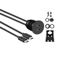Dual USB-C 3.1 Data Cable for Vehicles, Boats and Motorcycles