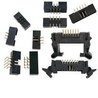 2.0-spacing Simple Header IDC Simple Header Block, Environmentally-friendly Gold-plated, for Straight Insertion / Bent Pin / Surface Mounting 