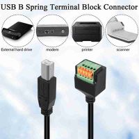 USB B Solderless Adapter Short Cable, USB B Type 2.0 Male-to-Crimp Solderless Adapter Cable