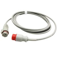 Compatible 12-Pin Invasive Blood Pressure Cable Pressure Sensor Connection Cable Adapter BD for Philips Edan Monitor