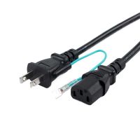 Japanese-Spec Two-Pin with Ground Wire PSE-Certified Figure-8 Tail Power Cord, Japanese-Style Insulated Plug Wire, Japanese Power Cord