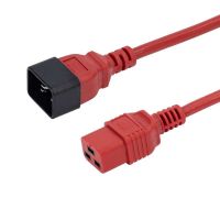 Red C19-C20 Horizontal Hole Figure-8 Tail, C20 to C13 Blue/Yellow High-Power PDU Server Power Cord