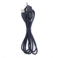 Two-core USB Male Connector with Switch and Tinned End