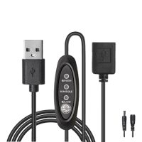 USB Male to Female Three-speed Adjusting Cable, LED Light Source Cable, DC5521 Male to Female Multi-functional Switch Power Cable