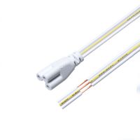 T5/T8 LED Tube Bracket Plug Connecting Cable, 3*0.3mmÃÂ² Square Fluorescent Lamp Single-Ended Three-Core Power Cable