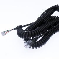 High Elastic TPU 4-Core Spring Wire Connector Cable RJ11 6P4C Crystal Head Telephone Line PH2.0 Spring Wire