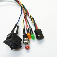 OEM Dual Light Switch Wiring Harness Computer Case Switch Terminal Wire 1.25MM Push Button Reset Switch Wire Harness