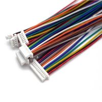 Custom Cable Electrical Wiring Harness Assembly JST XH SH 1.25 1.5 2.0 2.54mm Pitch Flat Silicone Ribbon Jumper Cable Harness