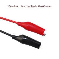 Red and Black Clip Charging Cable, Double-head Clip Test Cable, 18AWG Wire, 0.75 Square Millimeter Oscilloscope Power Detection Cable
