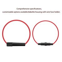 5*20 Lead Wire UL1015 Fuse Holder, 6*30 High-temperature-resistant Bakelite Shell, Fuse Tube Holder with Wire, Multiple Specifications 