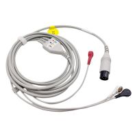 Union Medical/Edan/Mindray ECG Lead Wires (5-Lead) for PM7000/8000/9000 Monitors, 6-Pin Lead Wires
