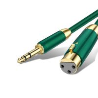 Professional Audio Cable - 1/4" TRS to XLR Female Gold-Plated Main Cable - 3m Male Cable, Flexible and Durable