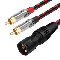 XLR to Dual RCA Microphone Cable - RCA to XLR Female Mixer to Amplifier Audio Cable