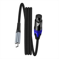 Type-c Mobile Phone/Computer Recording Cable - USB C to XLR Female Recording Audio Cable, Studio Professional Grade