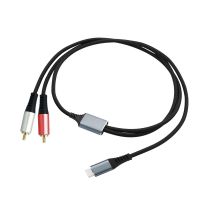 Dual RCA to TYPE-C Audio Cable - Suitable for Connecting Mobile Phones/Computers to Sound Cards/Speakers, USB-C to RCA