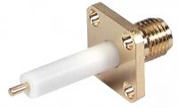 COAXIAL CONNECTOR, SMA, 50 Ohm, Straight panel receptacle, jack (female), flange mount