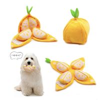 Hide and Seek Orange Plush Dog Toy Ã¢ï¿½ï¿½ Interactive Squeaky Treat Puzzle Toy for Dogs | Snuffle Toy for Boredom Relief &amp;amp; IQ Training