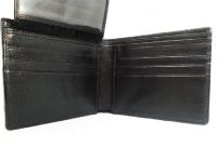 Genuine Belly Crocodile Leather Wallet in Black Crocodile Leather