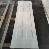 White Interior Wood Hand Carved Temple Wooden Door 