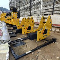 SOOSAN SB40 BOX TYPE ROCK HAMMER SUITABLE MINI EXCAVATORS 1 YEAR WARRANTY SPARE CHISELS HOSES TOOL BOX and NITROGEN GAS CYLINDER