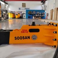 Soosan SB20 New Sliding Hydraulic Crusher for Construction and Mining Machinery, with Two Chisels and Low Noise