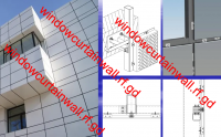 Aluminum single panel curtain wall