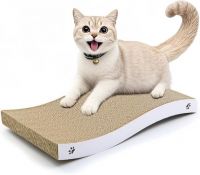 Cat Scratcher, Durable Scratch Pad, Corrugated Cardboard Scratching Board for Indoor Cats, Heavy Duty, Double-Sided Usability, Recyclable, with Catnip