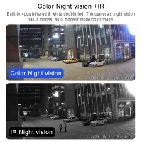 Tuya Solar Surveillance Camera, 3MP PIR Motion Detection, Full Color Night Vision, WiFi Connection, Solar Power Supply