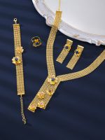 Gold-plated jewelry 4-piece set