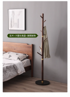 Solid Black Walnut Wood Coat Rack â€“ Freestanding Single Pole Entryway Hanger, Minimalist Bedroom & Hallway Clothes Stand, Sturdy & Simple Design