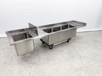 77 inches food truck Three Compartment Sink